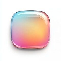 Aufkleber - A semi-transparent button design featuring rounded edges and a soft gradient, isolated on a white background for UI applications