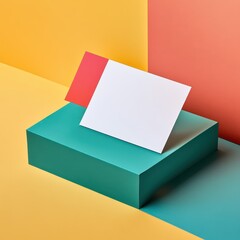 Poster - A striking greeting card mockup showcases vibrant typography against a clean, isolated backdrop, ideal for both personal and business communications.