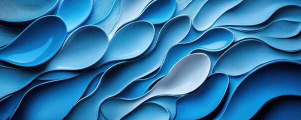Kitchen spoon blue arrangement.