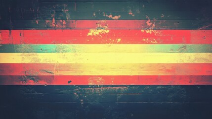Poster - Video effects stripes background with no signal glitch effect, static television VFX.