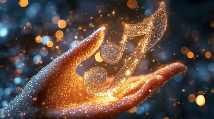 Poster - png sparkling musical note illustration symbol accessories.