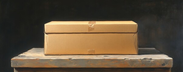 Wall Mural - Box cardboard carton.