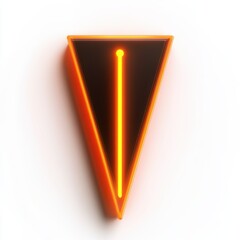 Poster - sleek, modern glowing indicator symbol isolated on a white background, perfect for tech-related them