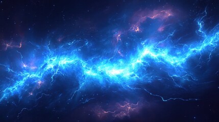Poster - a flash of bright and powerful blue light. illustration for cover, card, postcard, interior design, 