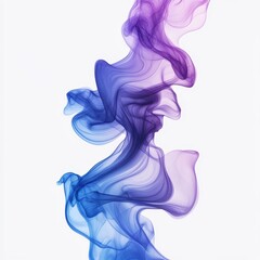 Poster - a seamless gradient flows from rich blue to gentle purple, elegantly accentuating isolated elements 