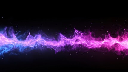 Poster - Vibrant, swirling stream of energy, composed of blue and pink hues, set against a dark background with scattered sparkles