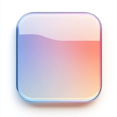 Aufkleber - A semi-transparent button design featuring rounded edges and a soft gradient, isolated on a white background for UI applications.
