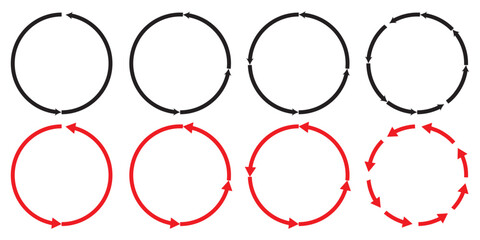 Leinwandbilder - Refresh recycle icon, symbol. Reload, refuse, rotate black logo design. Vector