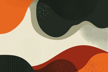 Poster - Minimalist abstract waves in vibrant hues for modern mobile wallpaper
