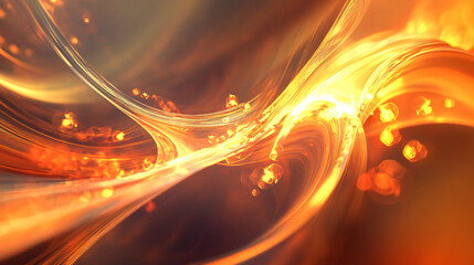 Poster - An abstract representation of flowing vibrant colors and luminous particles swirling together, creating an energetic composition for the graphic resources industry.