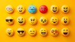 © Murtaza - A collection of friendship-themed emojis on a cheerful solid background