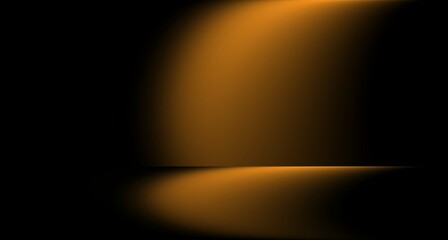 Wall Mural - Abstract 3D gold space studio room wallpaper with glowing light rays and smooth texture design