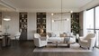 © Bozena - Elegant Modern Living Room Design with Stylish Decor. Discover a chic modern living room featuring cozy furniture, elegant decor, and a cozy ambiance designed for comfort and style.