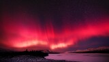 rare red northern lights red aurora borealis high quality photo