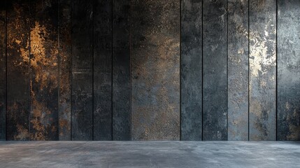 Poster - Dramatic Industrial Background with Dark Texture and Metallic Elements for Creative Projects