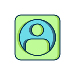 Fototapete - Filled outline Create account screen icon isolated on white background. Flat filled outline style with shadow. Vector