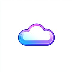 Poster - Gradient cloud icon, digital, colorful, symbol.