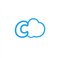 Poster - Cloud computing letter C icon.
