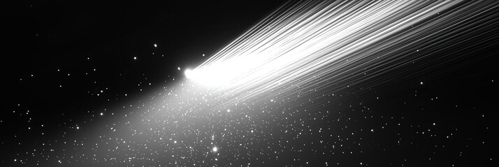 Aufkleber - Mesmerizing comet streaks through starry sky in spectacular display
