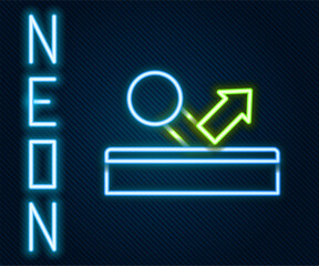 Poster - Glowing neon line Billiard pool snooker ball with number 8 icon isolated on black background. Colorful outline concept. Vector
