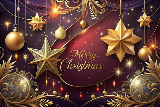 golden christmas background Merry Christmas And Happy New Year