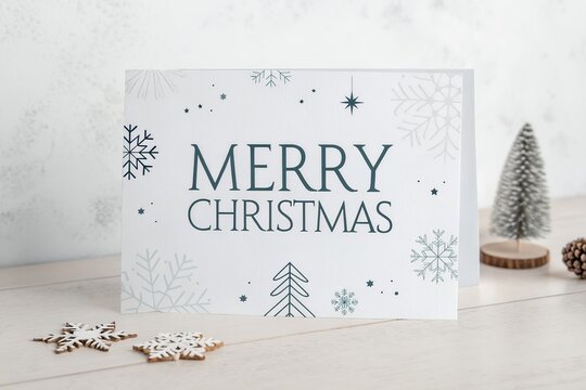 Merry Christmas And Happy New Year white background