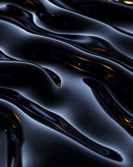 Rippled dark glass with light reflections. 