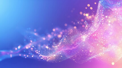 Poster - colorful abstract design showcasing vibrant light trails and sparkles in a dreamy backdrop