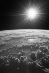 Wall Mural - Sun over Earth