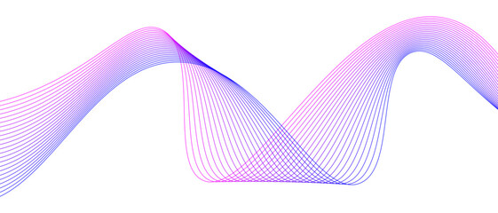 Leinwandbilder - Gradient wave pattern on white