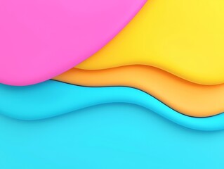 Poster - An energetic abstract creation showcasing dynamic waves of color.