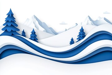 Poster - Serene blue waves evoke a peaceful and modern visual appeal.