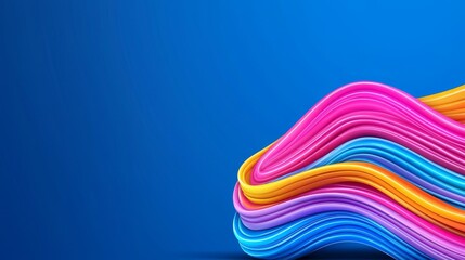 Poster - A vibrant wave design featuring colorful abstract patterns and gentle gradients.