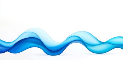 Poster - Soft waves in turquoise hues evoke a peaceful visual experience.