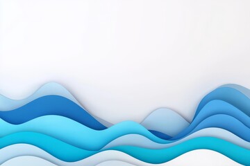Poster - Blue-hued waves form a peaceful and relaxing environment.