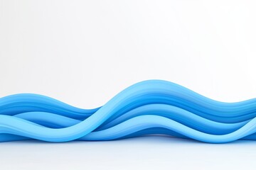 Poster - Waves in various shades of blue evoke a tranquil and soothing ambiance.