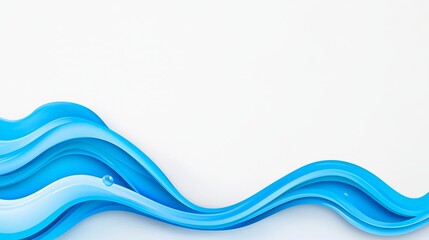 Poster - Soft, undulating teal waves produce a tranquil and soothing visual impact.