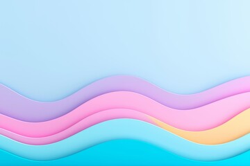 Poster - Soft waves of color, transitioning from pink to blue, evoke a peaceful ambiance.