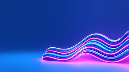 Poster - Swirling blue and purple lines form a calming backdrop.