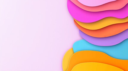 Poster - Abstract patterns in lively gradients of pink and orange.