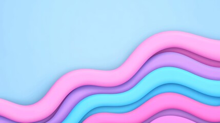 Poster - Curving lines in hues of blue and purple provide a tranquil background.