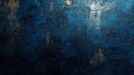 Poster - Dark and Moody Textured Background with Rugged Blue and Gold Elements for Creative Projects