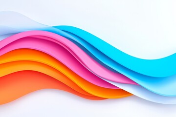 Poster - Dynamic, colorful waves producing a fluid, energetic visual effect.