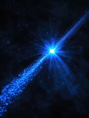 Wall Mural - Bright Blue Star in Night Sky
