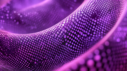 Poster - Swirling patterns of purple dots create a mesmerizing digital abstract design