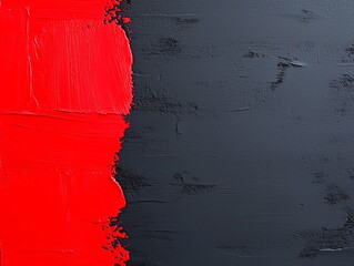 Poster - A modern artwork with deep hues and bold red elements.