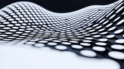 Poster - A black and white abstract design that evokes depth and motion.
