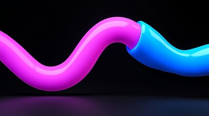 Poster - A vibrant, multicolored wave pattern set against a black backdrop.