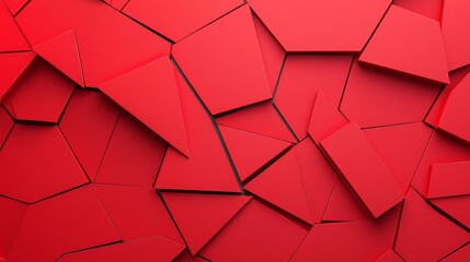 Poster - Bright red and silver crystals with radiant edges.