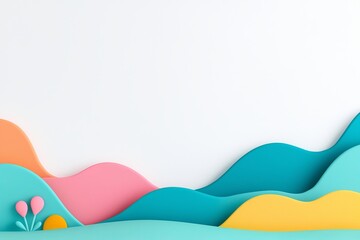 Poster - An abstract artwork in watercolor, dominated by vivid orange and teal tones.